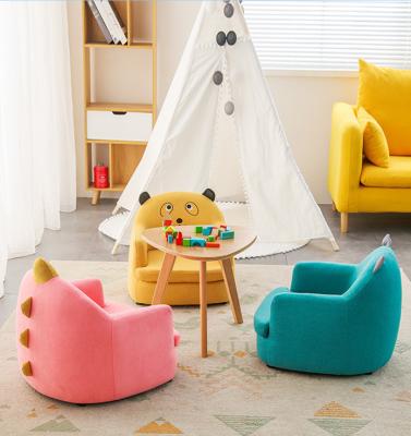 China Colorful Kids Furniture Set Cartoon Fabric Or PU Leather Pink Sofa Kids Foam Sofa for sale