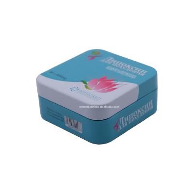 China *welcome sell custom logo whole metal recyclable emboss gift sweet candy mint gum medicine box cajas tin packaging box square boxes for sale