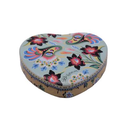 China Wholesale Recycled Materials Factory Promotion Heart Metal Tin Gift Box Custom Jars Tins Packaging Boxes for sale