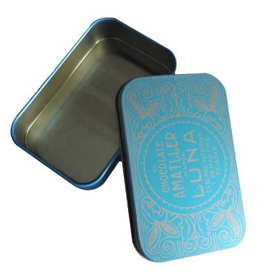 China Custom Packaging Candy Box Rectangular Iron Candy Box Tinplate Metal Storage Mint Chewing Gum Tin Box for sale