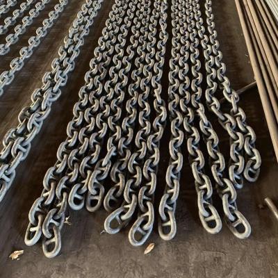 China Marine Mooring Anchor Chain 16mm-76mm Drag Cstud Link Chains High Tensile Steel for sale