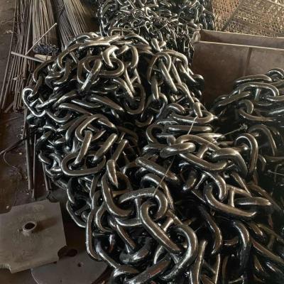 China Drag Chain Customized Black Coated Shackle Marine Boat Ship Stud Link Anchor for sale