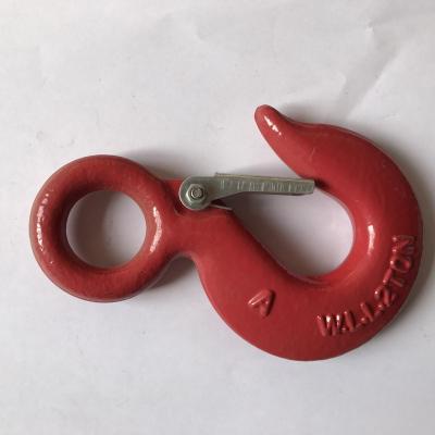 China Heavy Industry Drop Forged 320 US Type Heavy Duty Chain Eye Crane Hook Material With Latch for sale