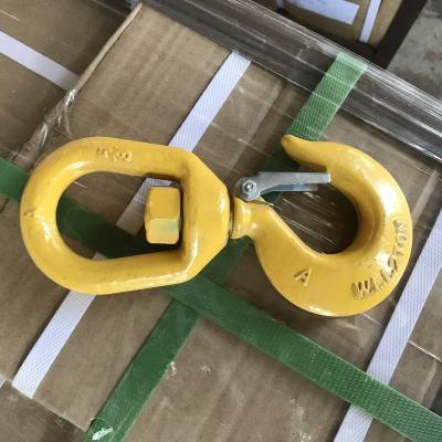 China Heavy Industry China Manufacturer Supplier Heavy Lifting Forged Swivel Hook With Latch for sale