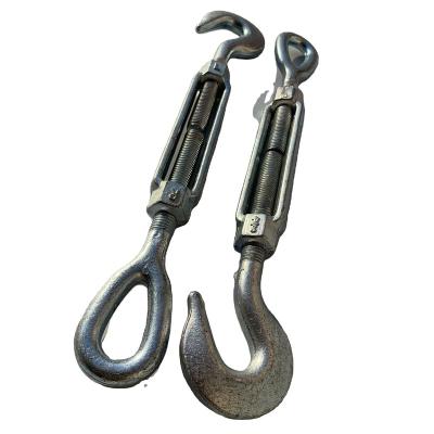 China Heavy Industry Hardware Chocking Good Quality Heavy Duty Stainless Steel Marine Standard Lashing Turnbuckles Forged With Clevis Jaws for sale