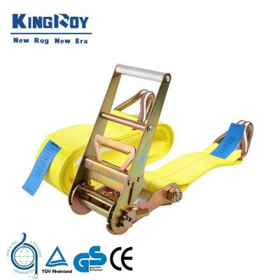 China KingRoy 100% Polyester 100mm Webbing Strap 10t Truck Lashing Belt 10 Ton Ratchet Strap for sale