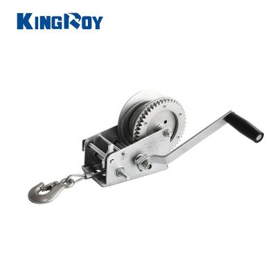 China Portable Heavy Duty 2500lbs BOAT Small Hand Wire Rope Boat Anchor Manual Winch for sale