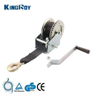 China BOAT KingRoy 1200lbs Polyester Strap Hand Winch, Crank Winch, Manual Boat Trailer Winch for sale