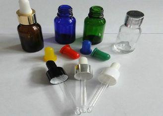 China Chemical 30ml / 50ml Plastic Amber Glass Bottle Dropper for sale