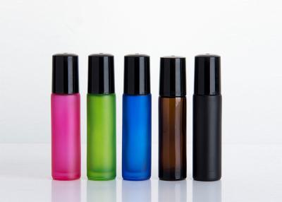 China Frosted Essential Oil Glass Bottles 5ml 7ml 8ml 10ml With Plastic Roller Ball en venta