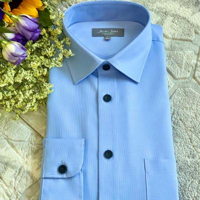 China Breathable Hot Selling Different Size Printed Dobby Classic Long Sleeve Hombre Daily Shirt for sale