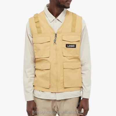 China custom military Anti-wrinkle multi pockets mesh linlig cargo duty hunting vest for men for sale