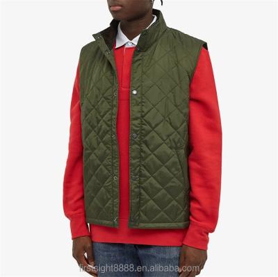 China Custom Anti-wrinkle Pockets Two Side Lightweight Anorak Quilted Coating Vest For Men for sale