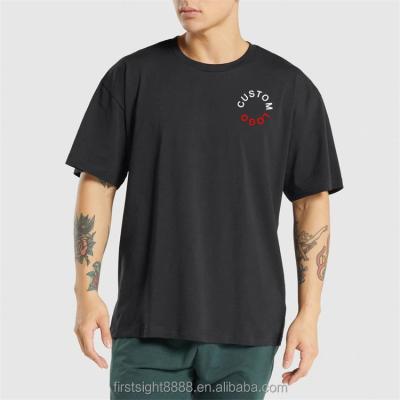 China Custom Plain White XXXXL Cotton Anti-wrinkle OEM Logo Loose Loose Oversize 100% Crewneck T-Shirt For Men for sale