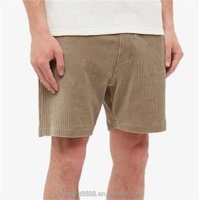 China Anti-wrinkle OEM Custom Cotton 25% Organic 72% Polyester Corduroy Simple Blank Shorts For Men for sale