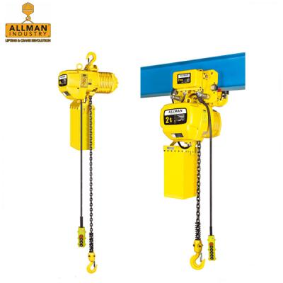 China Construction Hoist ALLMAN CE Approved Electric Crane Hoist 2 Ton 20' Lift Height 220V/440V 3Phase for sale