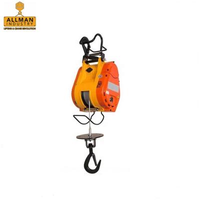 China 300kg 30meters Mini Hoist Single Phase Wire Rope AUTO Electric Hoist for sale