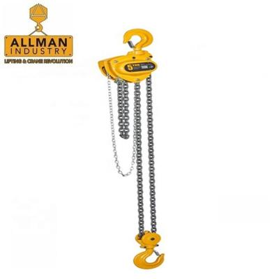 China Building material shops ALLMAN 3m high quality 5 ton chain block price with high strength hand chain for sale