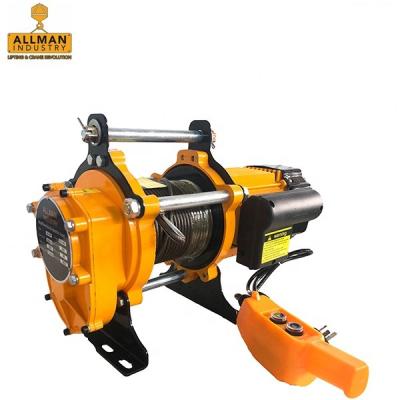 China AUTO Type Wire Rope Winch 500Kg Single Phase Portable Electric Winch for sale