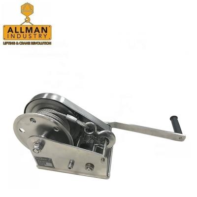 China High Quality Manual BOAT Hand Winch 1800Lbs Stainless Steel Hand Winch for sale