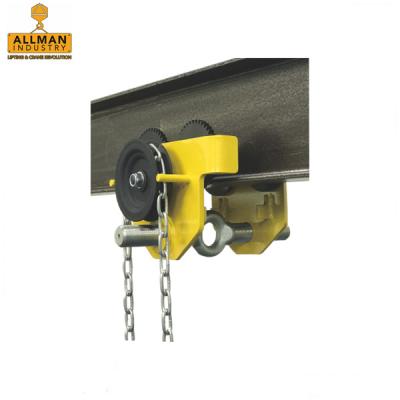 China Construction worksÂ   Mini Handle Rig Safety Manual Geared Trolley Hoist Crane for sale