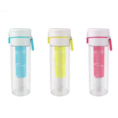 China Durable Popular Plastic Transparent Drinkware Drinkware Plastic Lightweight Portable Sports Bottles Ice Outdoor Use Summer Beach for sale