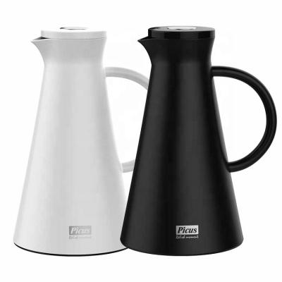 China 1L DOUBLE STAINLESS STEEL VACUUM SUSTAINABLE COFFEE JUG PP TEA INNER THERMOS for sale