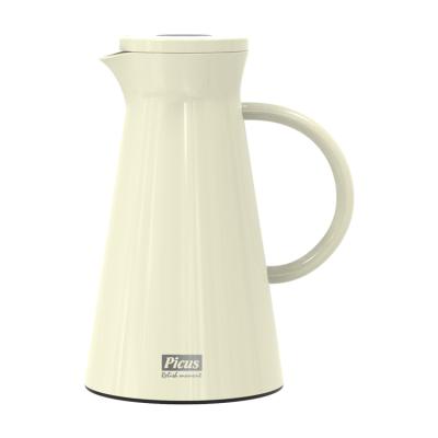 China Viable jug 1.0 L new design stainless steel plastic outer inner thermos double wall coffee vacuum coffee pot for sale