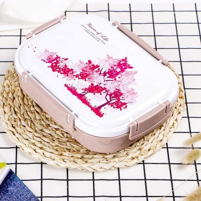 China Freshness Preservation Lunch Box Bento Container BPA Free High Quality Stainless Steel Lunch Box Reusable Plastic Dinner Bucket for sale