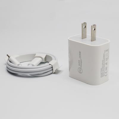 China Hot Selling OEM Mobile Phone PD 18W 20W USB-C Power Adapter For Apple Phone Fast Charger For iphone 12 pro for sale