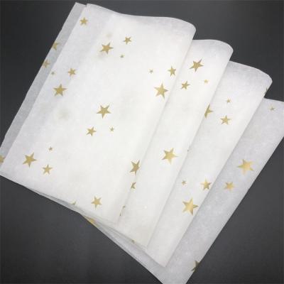 China Moisture Proof Wholesale Custom Printed Logo 28gsm Brown Tissue Paper Sheets for sale