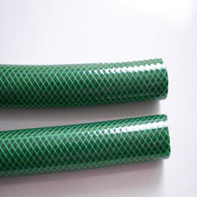 China Non Abrasion Smell Anti Abrasion High Quality Soft Plastic Fiber Garden Braided Green Hose for sale