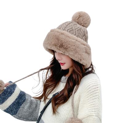 China 2021 New JOINT Hats Logo Women Winter Wool Hat Autumn Winter Fashion Winter Hats for sale