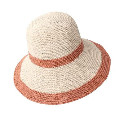 China Big Brim Straw Hats Summer Women New Summer Ladies Sun Protection Comfortable Outdoor Foldable Hat Women for sale