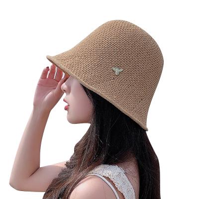 China Bee 2108 Adult Small Diagonal High Quality Bucket Hats Character Ladies Shade Breathable Bucket Hats for sale