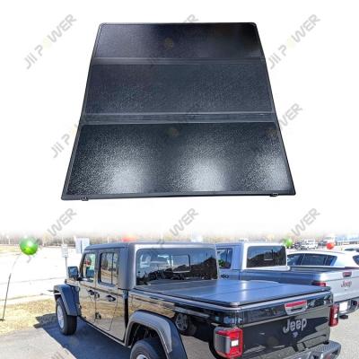 China No Drill Installation Truck Accessories Tonneau Cover Folding Pickup Truck Hard Triple Bed Covers for sale