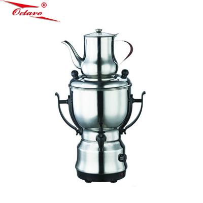 China 360 degree rotation base electric samovar stainless steel teapot and body for sale