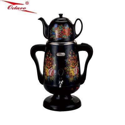 China Keep Hot Hotel Ceramic Ceramic Stylish Home Samovar Printing Russia Electric Samovar for sale