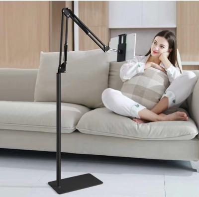 China LZ-025 175cm Adjustable Tall Adjustable Arm Floor Phone Stand For 4-11 Inch Tablet for sale