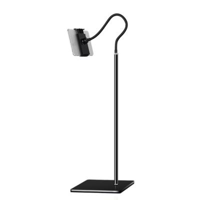 China 1.75m Adjustable Telescopic Gooseneck Mobile Phone Tablet Bracket Floor Stand for sale