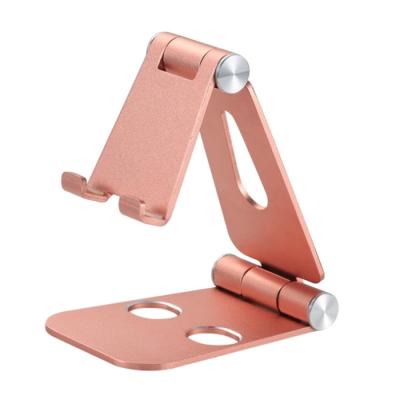 China Adjustable Rose Gold Tablet Stand Bracket Aluminum Phone Desk Holder for sale