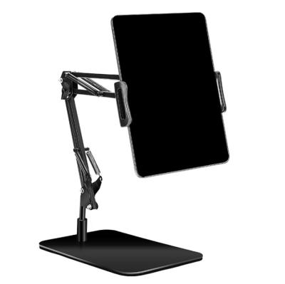 China Movable Adjustable Weighted Base Clip Holder Tablet Bracket Tag Holder For Live Broadcast for sale