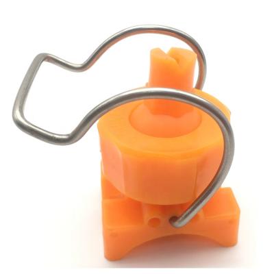 China Dust Collection Orange Color Clip Eyelet Ball Clamp Portable Steel Product Spray Nozzles for sale