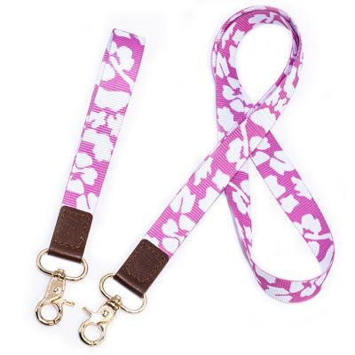 China Amazon Eco-Friendly Products Heat Transfer Polyester Fabric Custom 20cm USB Anime Lanyard Wrist Key Chain Key Chain Lanyard for sale