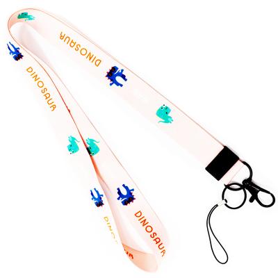 China Promotional Custom Designer Cute Cartoon Retractable Polyester Sports Thongs Woven Lanyard Material for sale