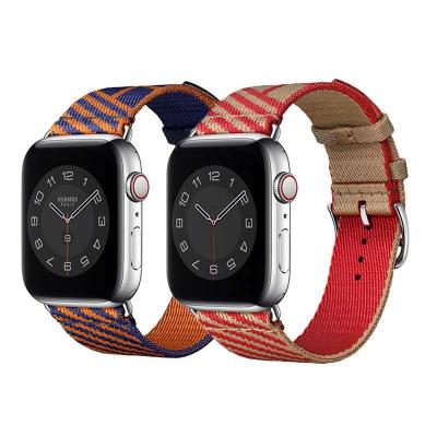 China 2021 New Fashion Nylon Fabric Watch Band Skipping Single Tour For Apple Watch Strap for sale