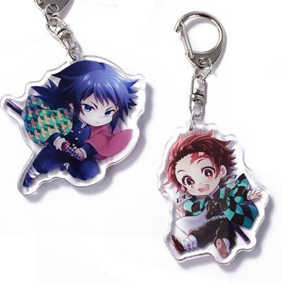 China Cute PVC Acrylic Japanese Anime Demon Slayer Animation Japan Key Chain Key Chain for sale