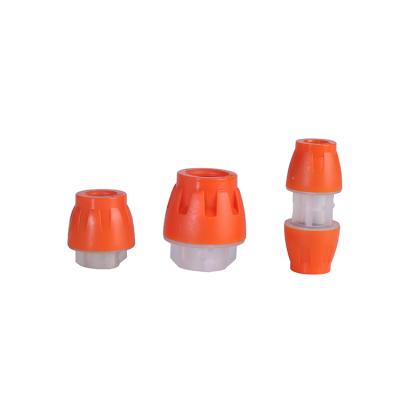 China PP compression fittings coupler, straight buried fittings end stop microfit connector for HDPE pipes for sale