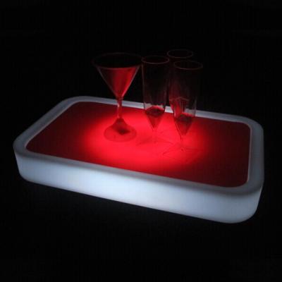 Κίνα party club used wireless control color changing illuminated electric serving tray προς πώληση