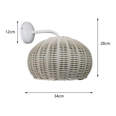 Cina 220V Rattan Lampada da Parete Ombra a Mano Maglieria Impermeabile Per Esterno in vendita